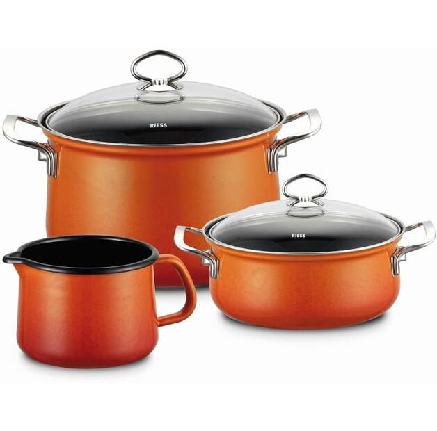 

Набор эмалированной посуды Riess Nouvelle Corall, 3 предмета (0520-34)