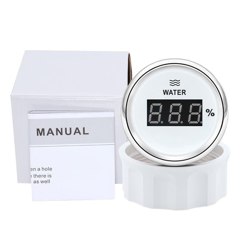 ZMFJH Digital 2"52MM Water Level Gauge for Universal Car Red Backlight Water Tank Meter Indicator 0-190ohm,240-33ohm Marine Boat