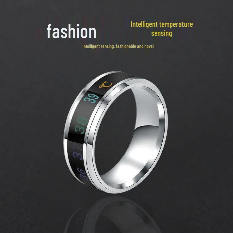 

Мужское меняющее цвет умное титановое кольцо-мизинец, чувствительное к температуре