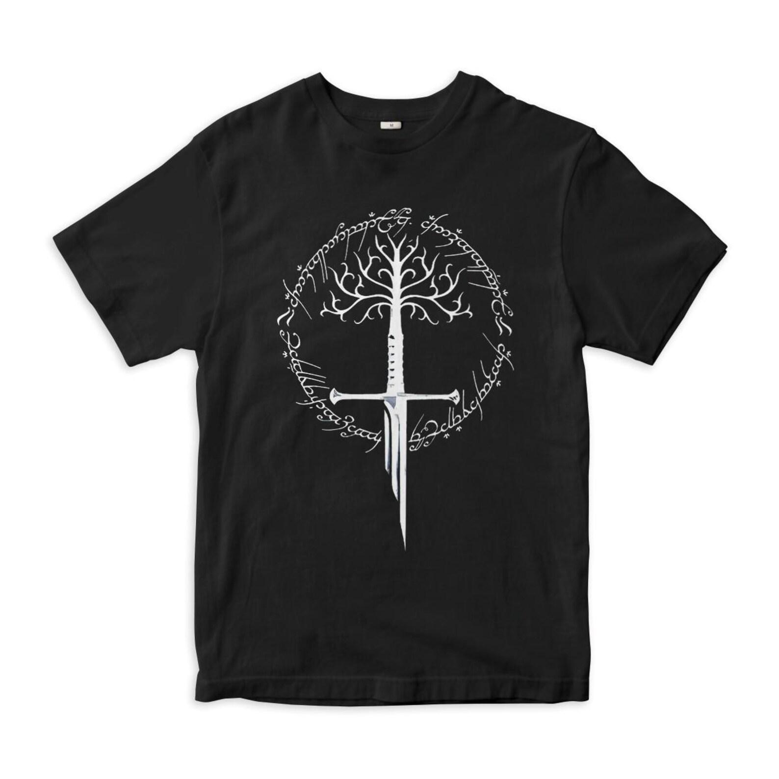 LOTR Narsil Sword T-Shirt, J. R. R. Tolkien Shirt, Men s and Women s Sizes (LTR-710690) 2XL