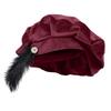 Renaissance Feather Hat Light Weight Polyester Medieval Beret Cap For Men Women Kid Halloween Renaissance Themed Event