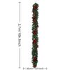 2.7m Artificial Christmas Garland Red Ball Berries Rattan Wreath For Front Door Xmas Tree Fireplaces Christmas Decoration