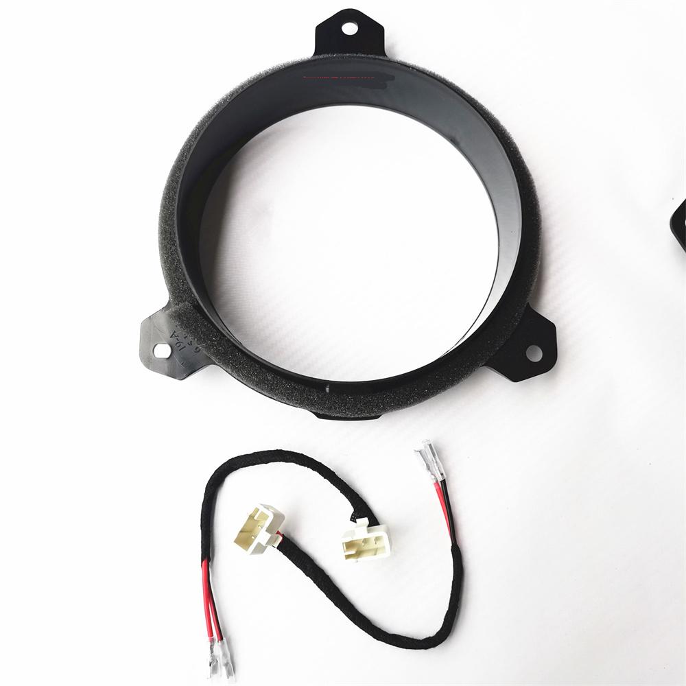2pcs Ado Modification 6.5 inch Speaker Adapter Mount with Lossless Wire Harness for Toyota RAV4 Prado Highlander  Lexus