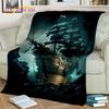 3D Pirate Ship Boat,Sailboat,Barque Blanket,Soft Throw Blanket for Home Bedroom Bed Sofa Picnic Travel Office Cover Blanket Kids