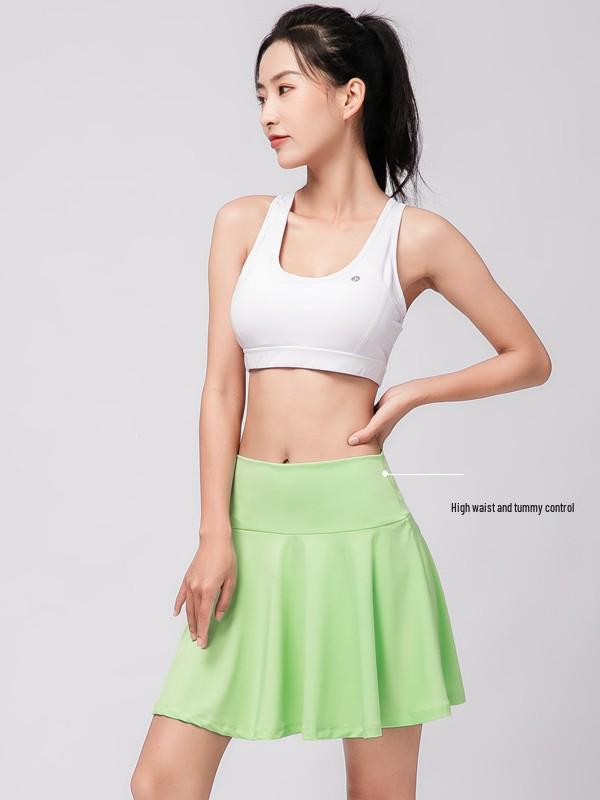 Women's Quick-Dry High-Waisted Sports Skort for Running, Fitness, Tennis & Badminton