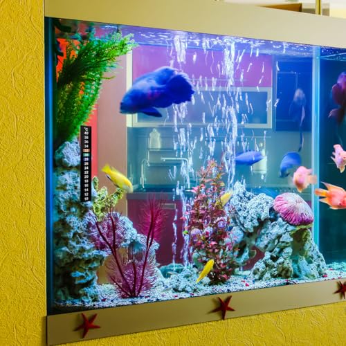 POPETPOP Water Thermometer Stickers, 10-Piece Set, LCD Color-Changing Temperature Measurement Strips for Aquariums, Aquariums, and Magazine Temperatur