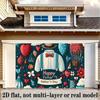 2D Father's Day Balloon & Suit Backdrop Photography Background