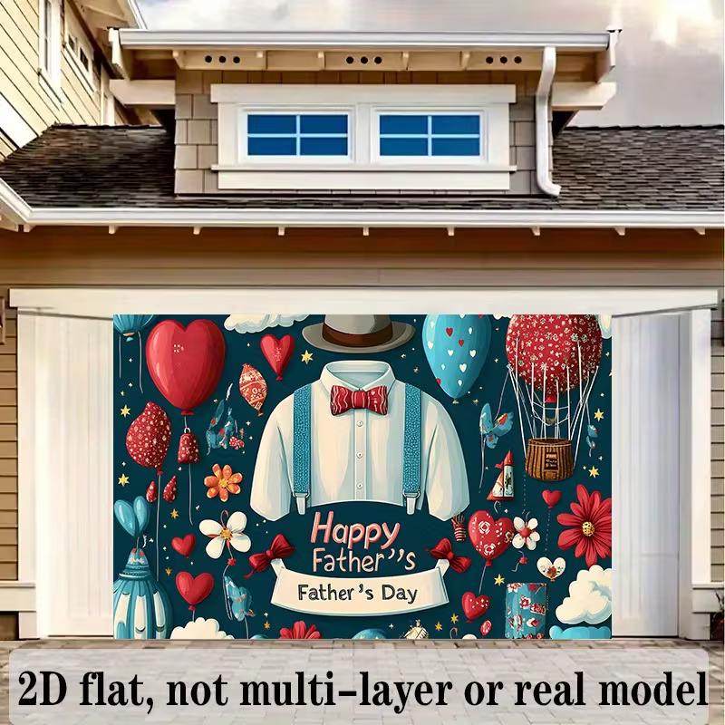 2D Father's Day Balloon & Suit Backdrop Photography Background