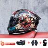 Modular Flip-Up Motorcycle Helmet With Dual Visors Bluetooth Intercom ABS Shell All-Season Unisex Adult Size M-XXL