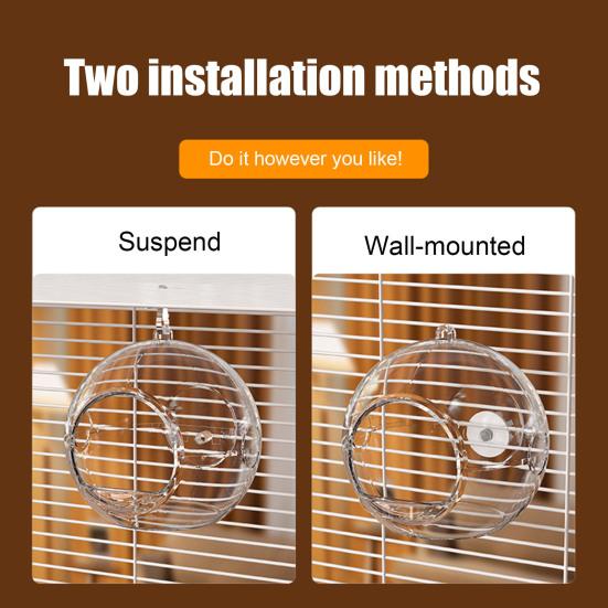 Casa per Animali Domestici Trasparente PC per Uso Alimentare Gabbia per Pappagalli con Anti-Morso Vista Panoramica a 360 Gradi Imbottiture Morbide Staccabili Uccello