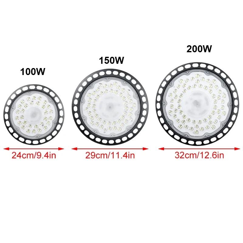 200W 6500K LED High Bay Light High Brightness Industrial Lighting Workshop Warehouse Garage LED Lamp 180-260V
