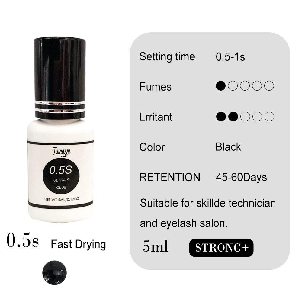 Eyelash Extensions Glue 5 ml Eyelash Glue Fast Dry Long Lasting PMMA Free Waterproof Eyelash Extension Glue