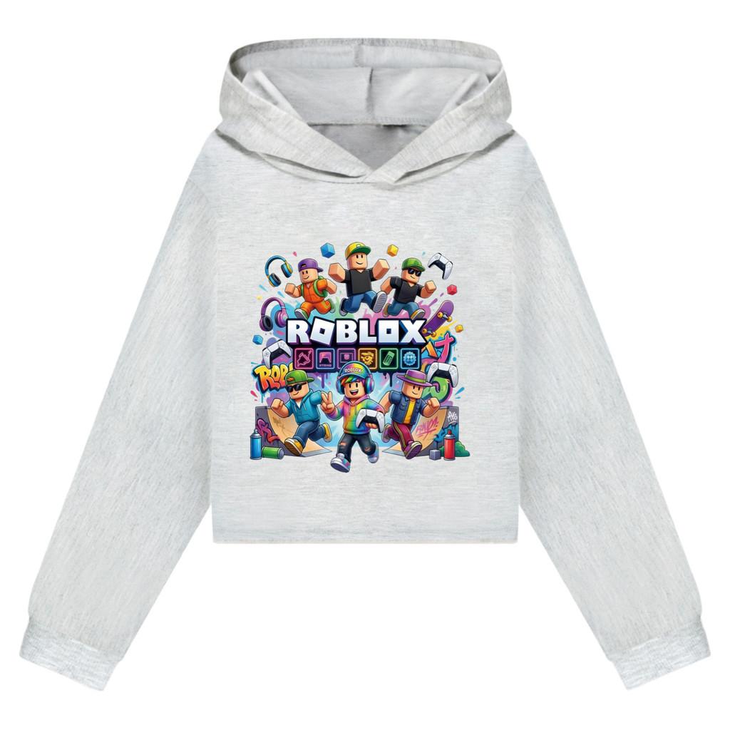 5573 Kids Girls Roblox Printed Casual Outerwear Long Sleeves Hoodies Top