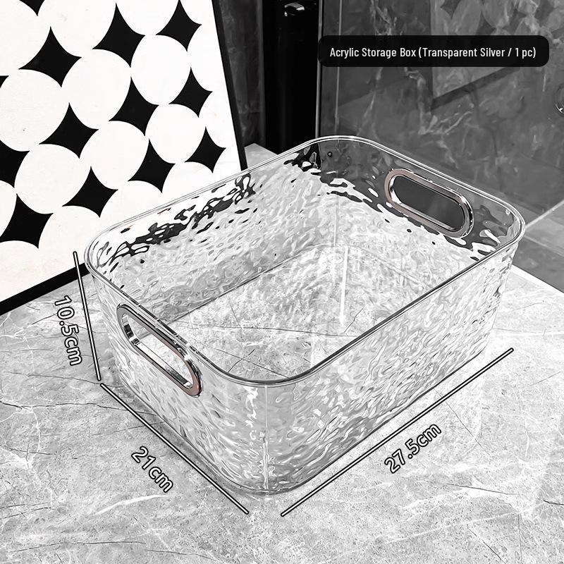 Acrylic Transparent Desktop Organizer for Office Supplies, Snacks, and Cosmetics