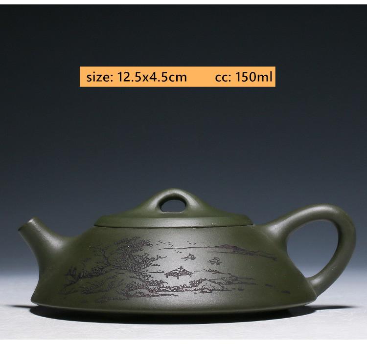 150ml Purple Clay Tea Pot Handmade Beauty Stone Scoop Kettle Raw Ore Dahongpao Filter Teaware Zisha Tea Set