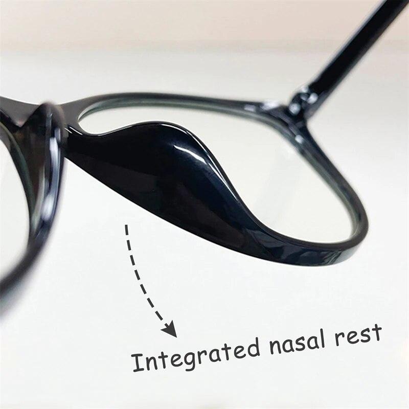 Retro Transparent Computer Glasses Frame Women Men Anti Blue Light Oval Glasses Blackout Glasses Optical Glasses Lenses