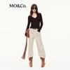 MO&Co. Women's 100% Wool V-Neck Sweater