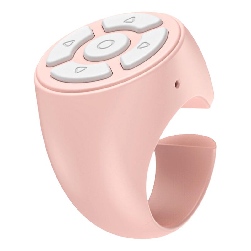 

1Pcs Selfies Video Control Automatic Page Turning Browsing On Photo Multi Function Bluetooth Remote Control For Fingertip рожевий