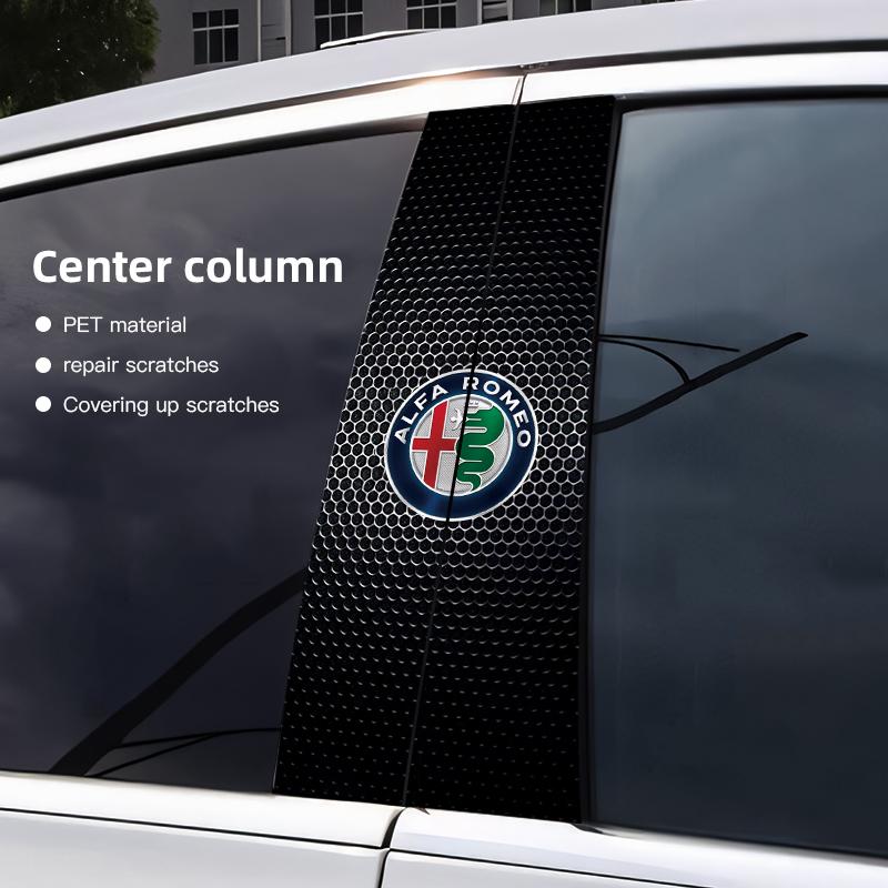 2026 Hot Alfa Romeo Car Emblem Center Pillar Sticker Auto Door Decorative Stickers For Alfa Romeo Giulietta Mito 159 Giulia Stel