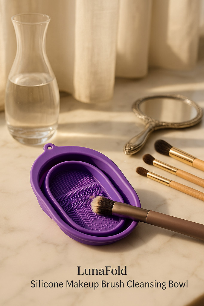 DUcare 1 stücke Make-Up Pinsel Reinigung Klapp Schüssel Tragbare Waschen Schüssel Pulver Puff Schönheit Werkzeug Silikon Peeling Pad Reinigung Pad