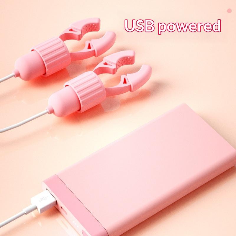 Nipple Clamps Vibrator Breast Massage Tongue Licking Sucking Vibrating Clit Stimulator Female Maturbator Adult Sex Toy For Women