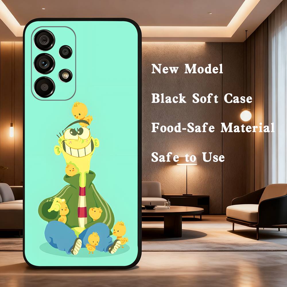 Cartoon Ed Edd N E-Eddy Phone Case For Samsung Galaxy A73,31,32,72,41,53,52,71,22,5G,Note,J7,8,9 Soft Black Cover