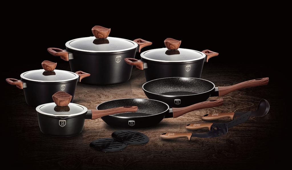 Berlinger Haus Bh-1537 Forest Line Granite Cookware Set