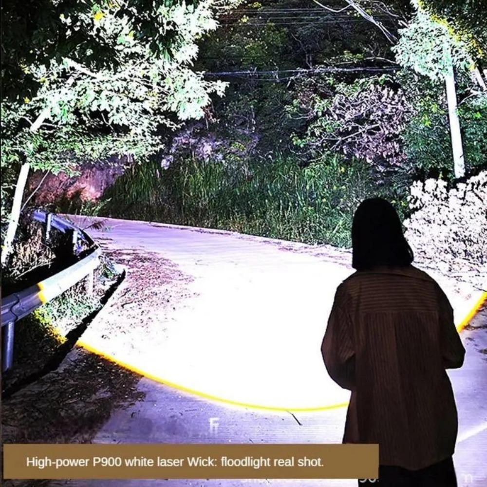 High Power 10000LM LED Flashlight Built-in Battery USB Rechargeable Strong Light Torch Outdoor Camping Hiking Lantern