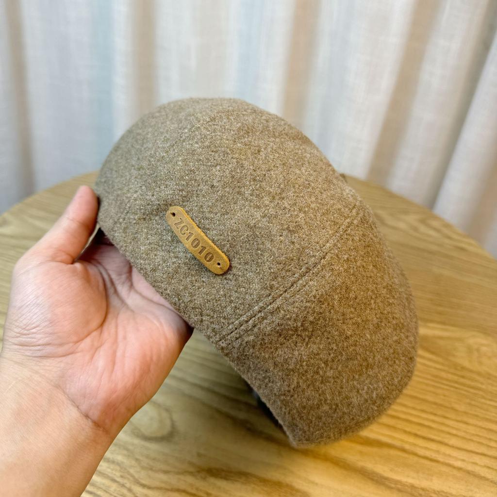 Barett Damen Herbst und Winter Neu Koreanisch Retro Achteckige Mütze mit Kleinem Gesicht Geeignet für Rundes Gesicht Dreidimensionale Malermütze