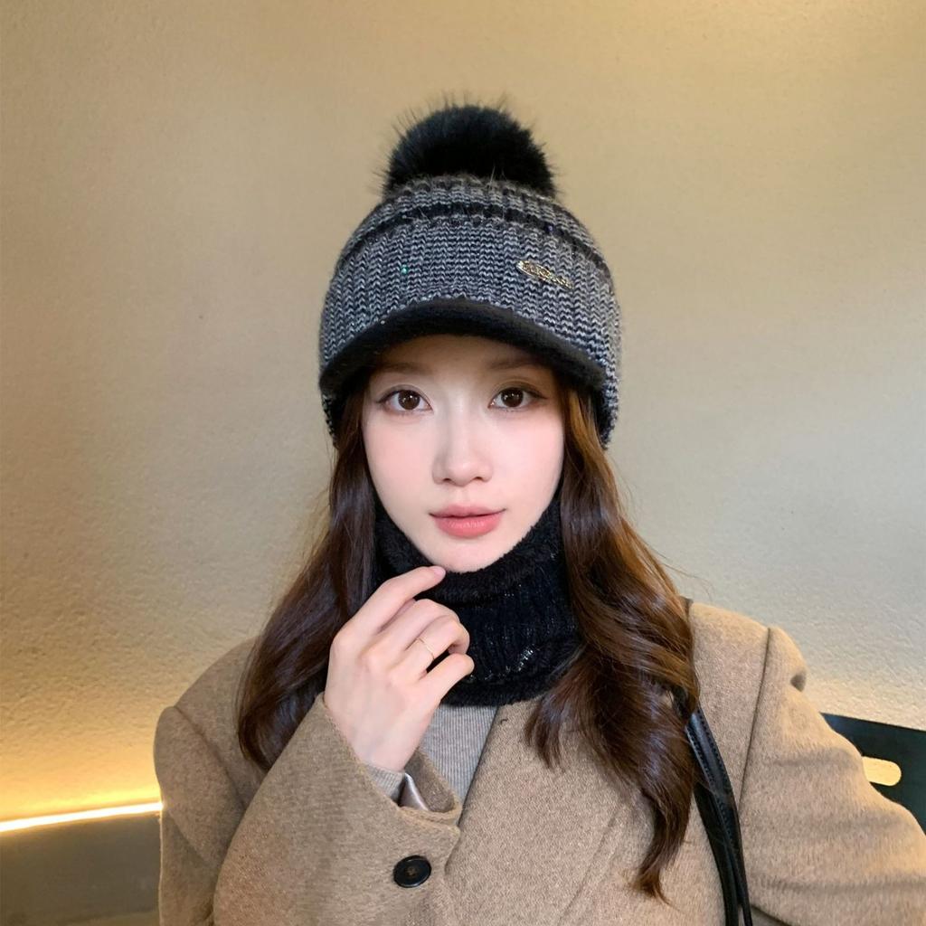 Fashion Cycling Cold Hat Knitted Wool Hat Cap Autumn and Winter Outdoor Thickened Warm Ear Protector