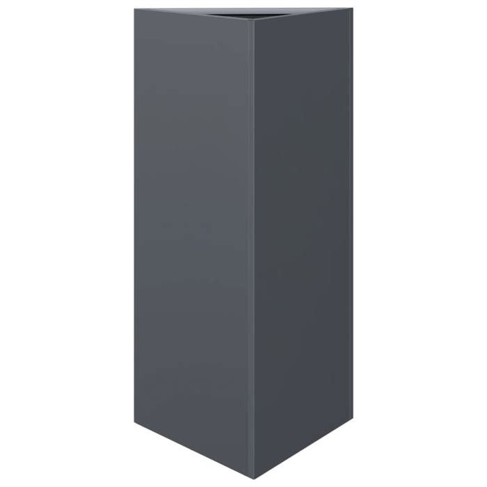 VidaXL Anthracite Triangular Planter 40x34.5x70 Cm Steel 851161