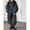 Johnature American Retro Fashion Motorcycle Jacket Womes Autumn Casual Loose Versatile PU Leather Jackets