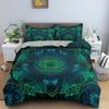 3D Print Red Blue Black Shark Whale Duvet Cover with Pillow Cover High Quality Soft Comforter Cover Bedding 100% Bamboo Fiber