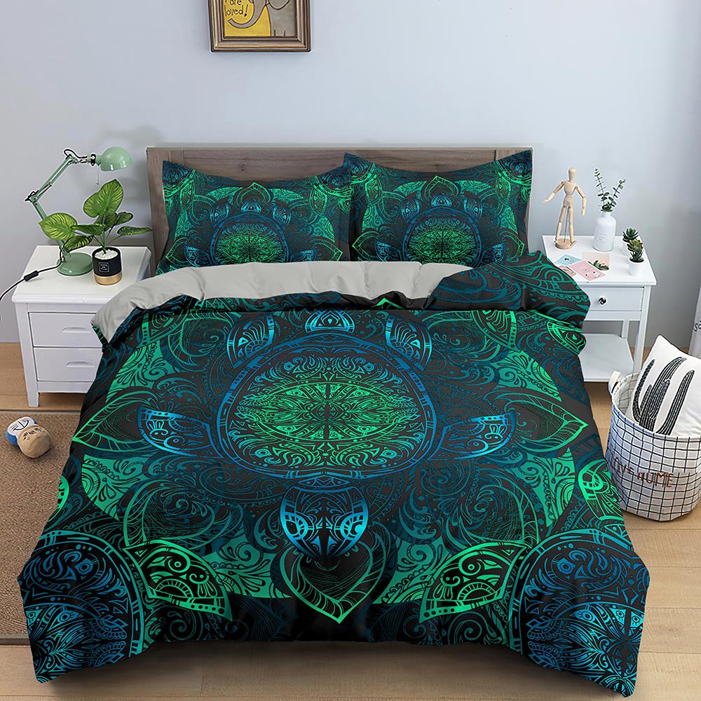3D Print Red Blue Black Shark Whale Duvet Cover with Pillow Cover High Quality Soft Comforter Cover Bedding 100% Bamboo Fiber