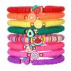 Bunte Sommerfrucht-Polymer Clay Armbänder - Niedliches elastisches Schmuckset im koreanischen Stil