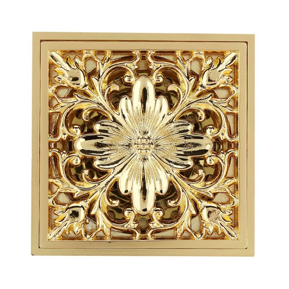 Square Bathroom Floor Drain With Strainer Antique Brass Drain Decorative Floor Drain Bathroom