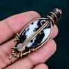 White Buffalo Turquoise Copper Pendant Real Gemstone Jewelry Rainbow Moonstone Pendant Copper Wire Wrapped Jewelry Handmade Pendant for Gift