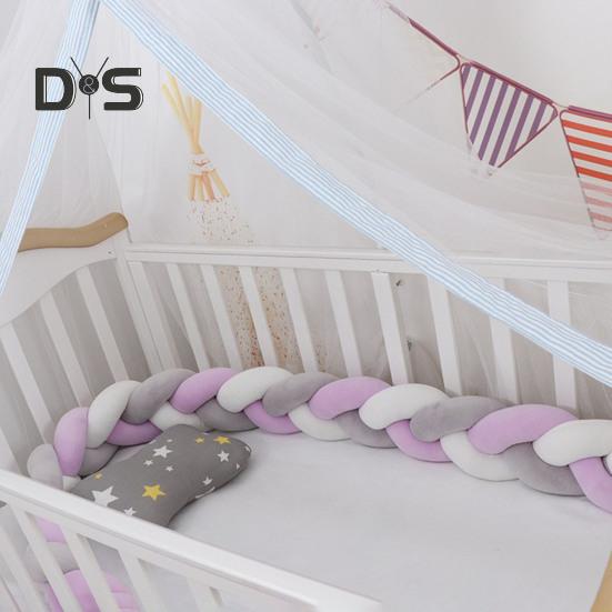 Knot Ball Pillow Braided Crib Bumper European Knit Baby Bed Rail Cover Soft Fluffy Round Throw Pillow for Bedroom Sofa Couch