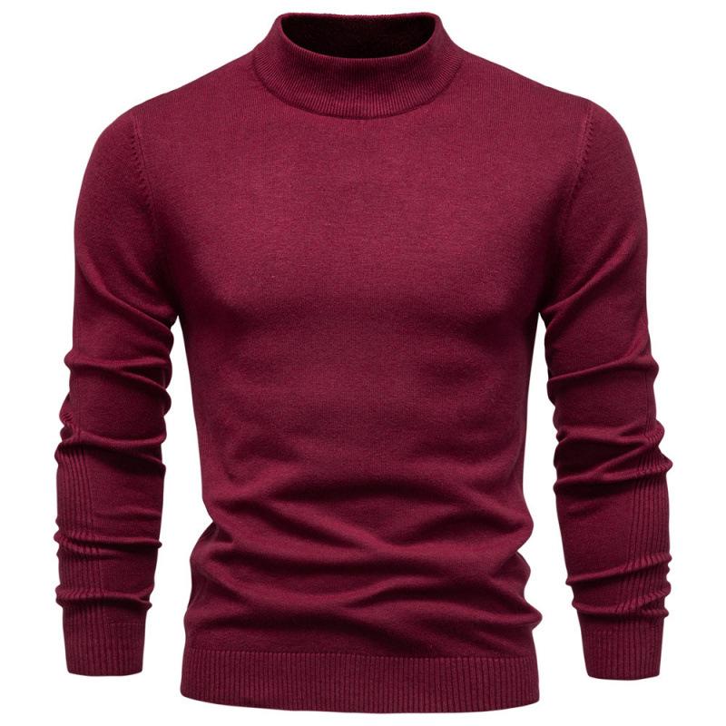 European Chic Men's High-Neck Sweater: Autumn/Winter 2025 Light Luxury Knitwear, High-End Base Layer