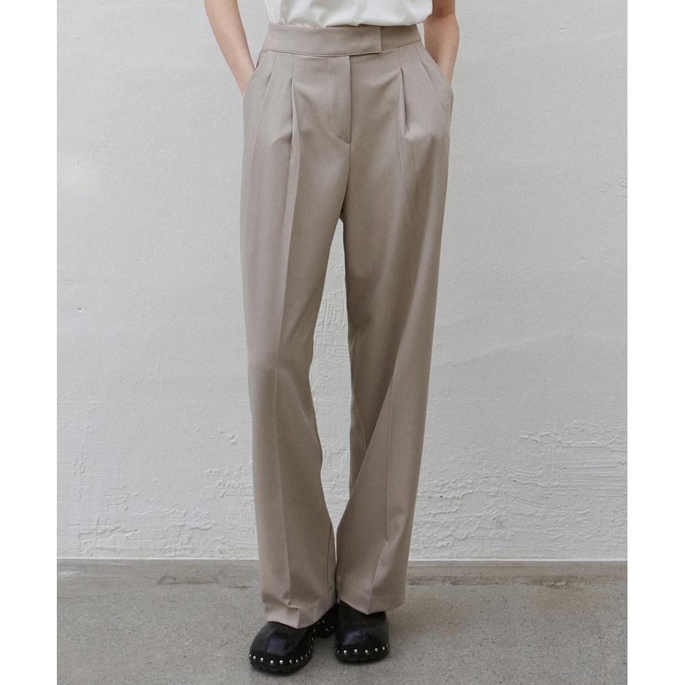 

NICKNICOLE CLASSIC TWOTUCK SLACKSBEIGE
