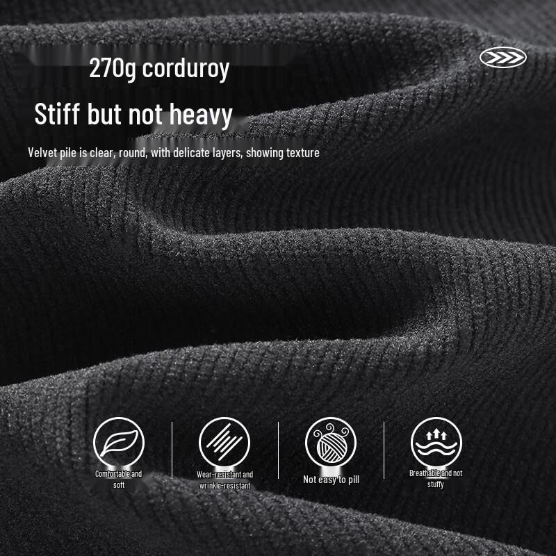 Baleno SK Series Men's Pleated Corduroy Straight-Leg Pants