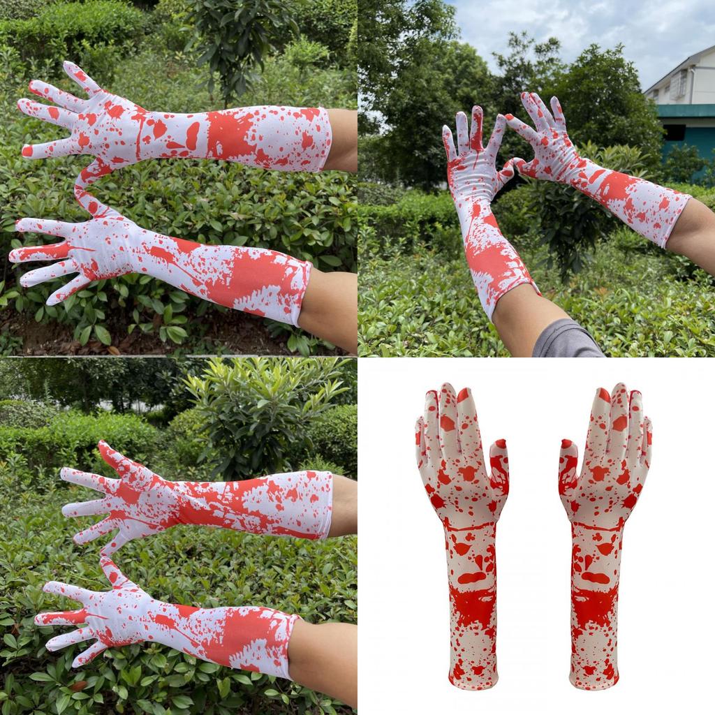 Cosplay Props Red Bloodstained Gloves For Escapism And Horror