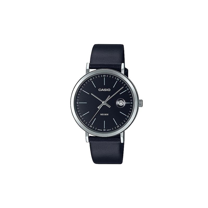 

Casio STANDARD Series Daily Leisure Quartz Movement Genuine Leather Strap Japanese and Korean Watch Men s Watch Black Dial MTP-E175L-1EVDF чёрный