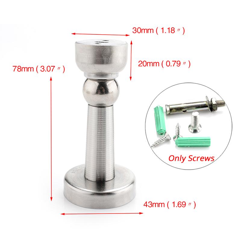 

NAIERDI Дверной стопор из нержавеющей стали для ванной комнаты Магнитный дверной стопор Прочный напольный настенный ветрозащитный дверной держатель Фурнитура