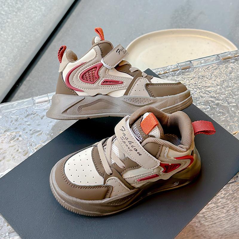 2025 Spring and Autumn New Girls Shoes Children's Sports Shoes Medium and Small Children's Casual Non-slip Boys Board Shoes Dad Shoes