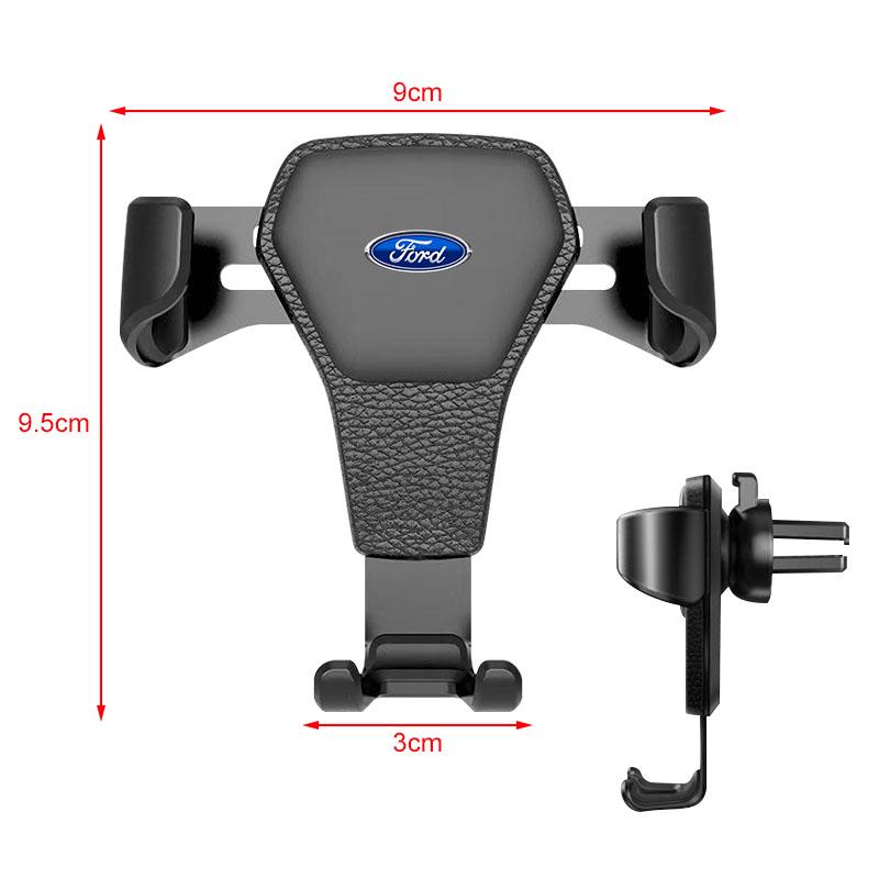 Car Badge Phone Holder Bracket Air Clip Mount Stand Accessories For Ford Focus Mondeo Kuga Fiesta MK7 Escort Explorer Edge 2 4 MK2 MK4