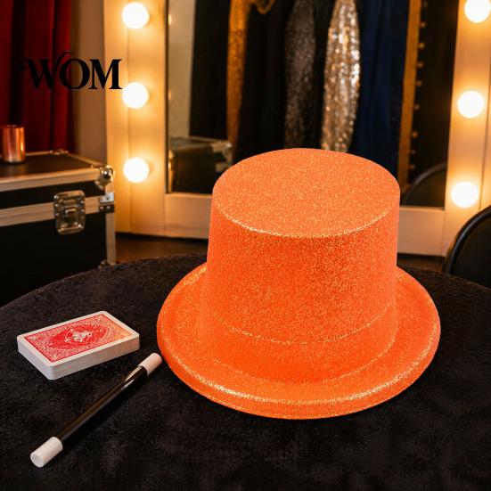 Versatile Top Hat for Birthday Celebrations Shiny Hats, Glitter Adult Kids, Colorful Magician Hat, Victorian Dress Up Christmas Sparkly Hats