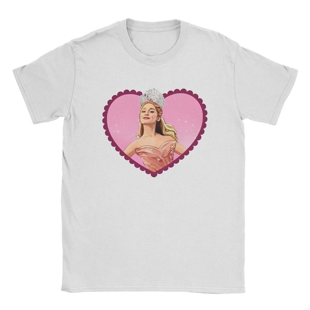 Mode Böse Glinda Tonale Pose T-Shirts Herren O-Ausschnitt Reine Baumwolle T-Shirts Magischer Film Kurzarm T-Shirt Geschenk Kleidung weich