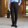 Hemmed Stretch Plain Slacks 85 [Citrus Hills] No-tax (waist (inseam 73), Black)