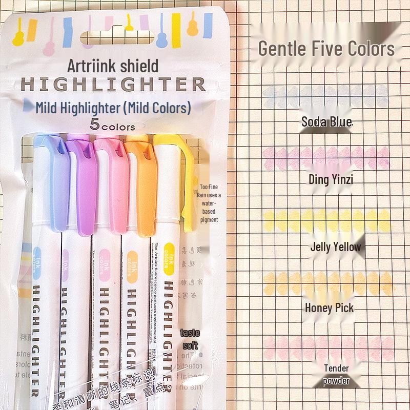 

Креативний набір хайлайтерів з двома наконечниками - Стильні та яскраві ручки для журналу для студентів Double-Headed